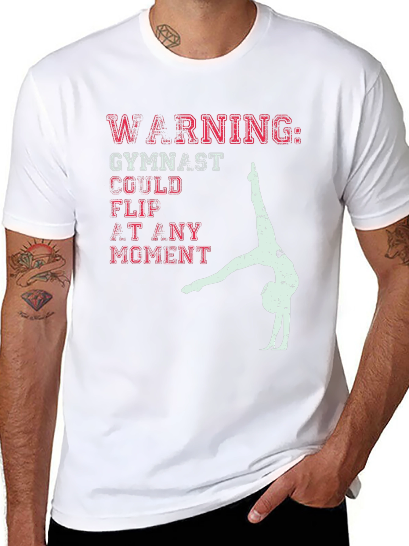 Warning Gymnast T-Shirt - Flip At Any Moment