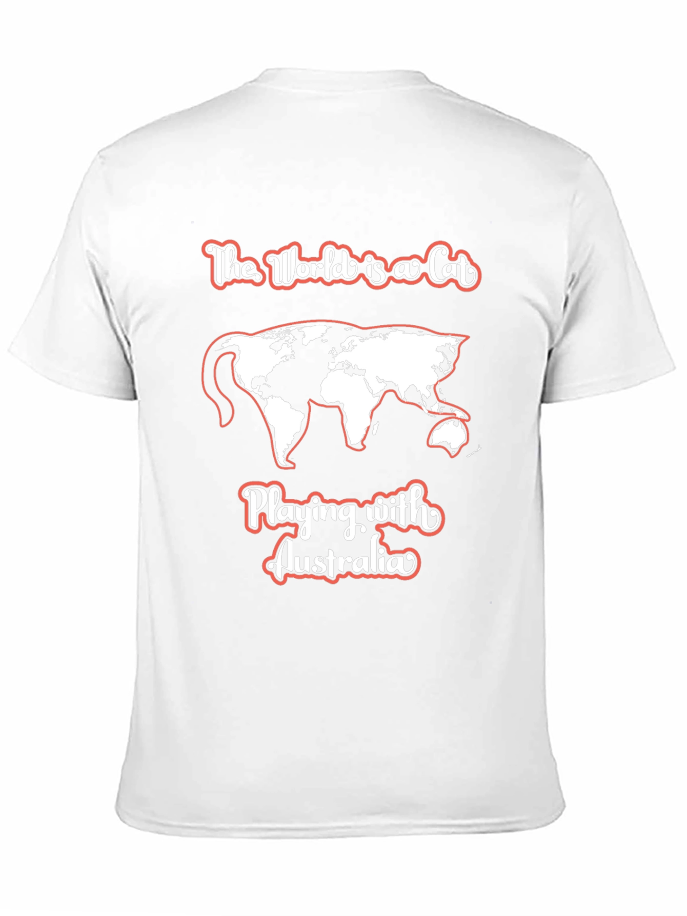 World is a Cat Playing with Australia T-Shirt