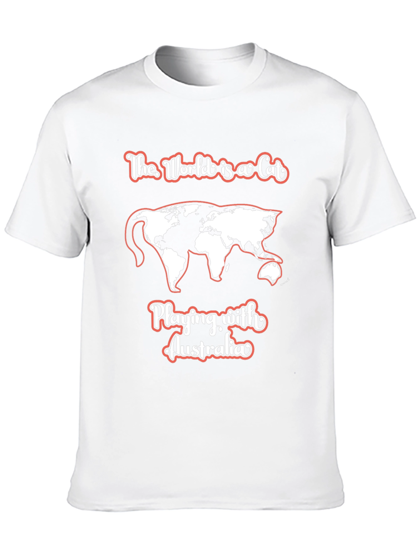 World is a Cat Playing with Australia T-Shirt