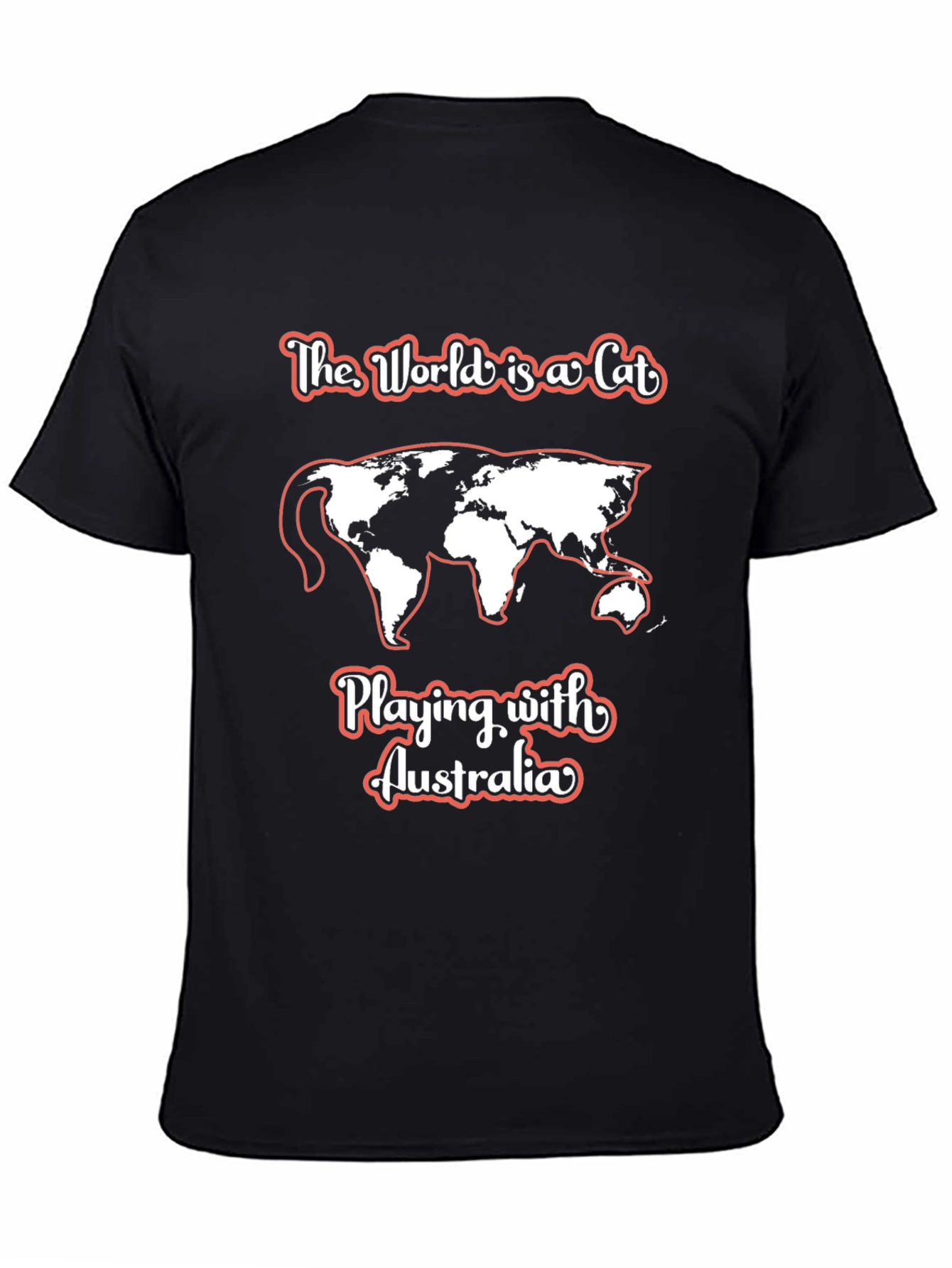 World is a Cat Playing with Australia T-Shirt