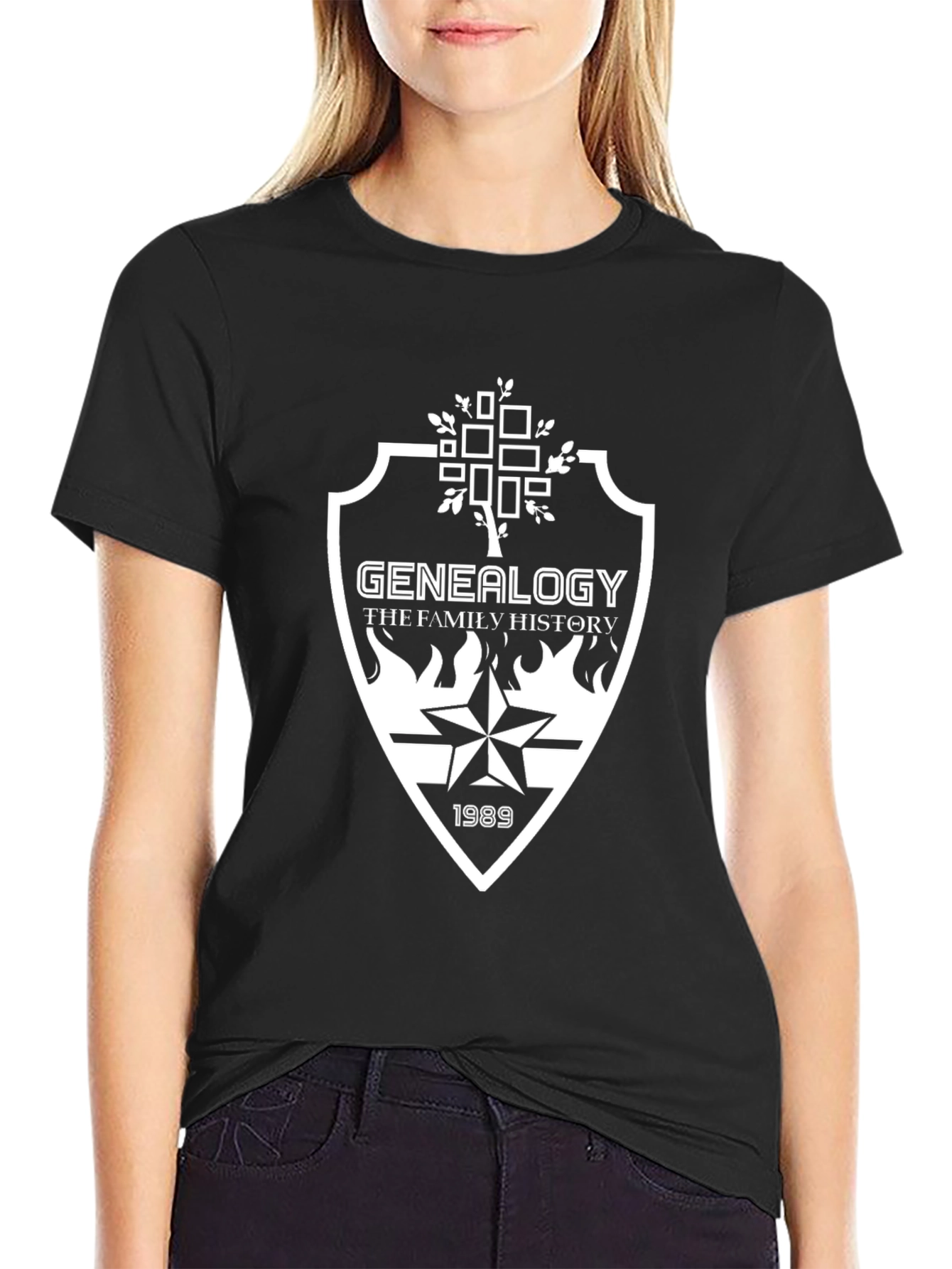 Genealogy Family History 1989 Black T-Shirt