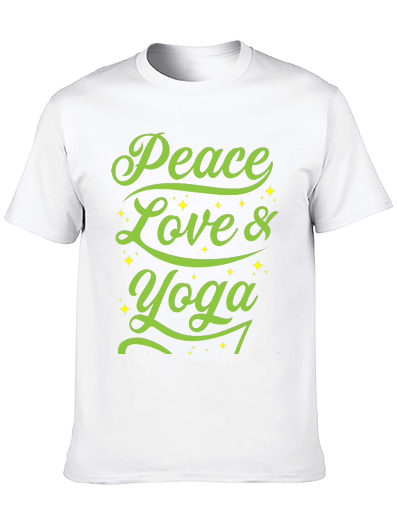 Peace Love Yoga Graphic T-Shirt - Black