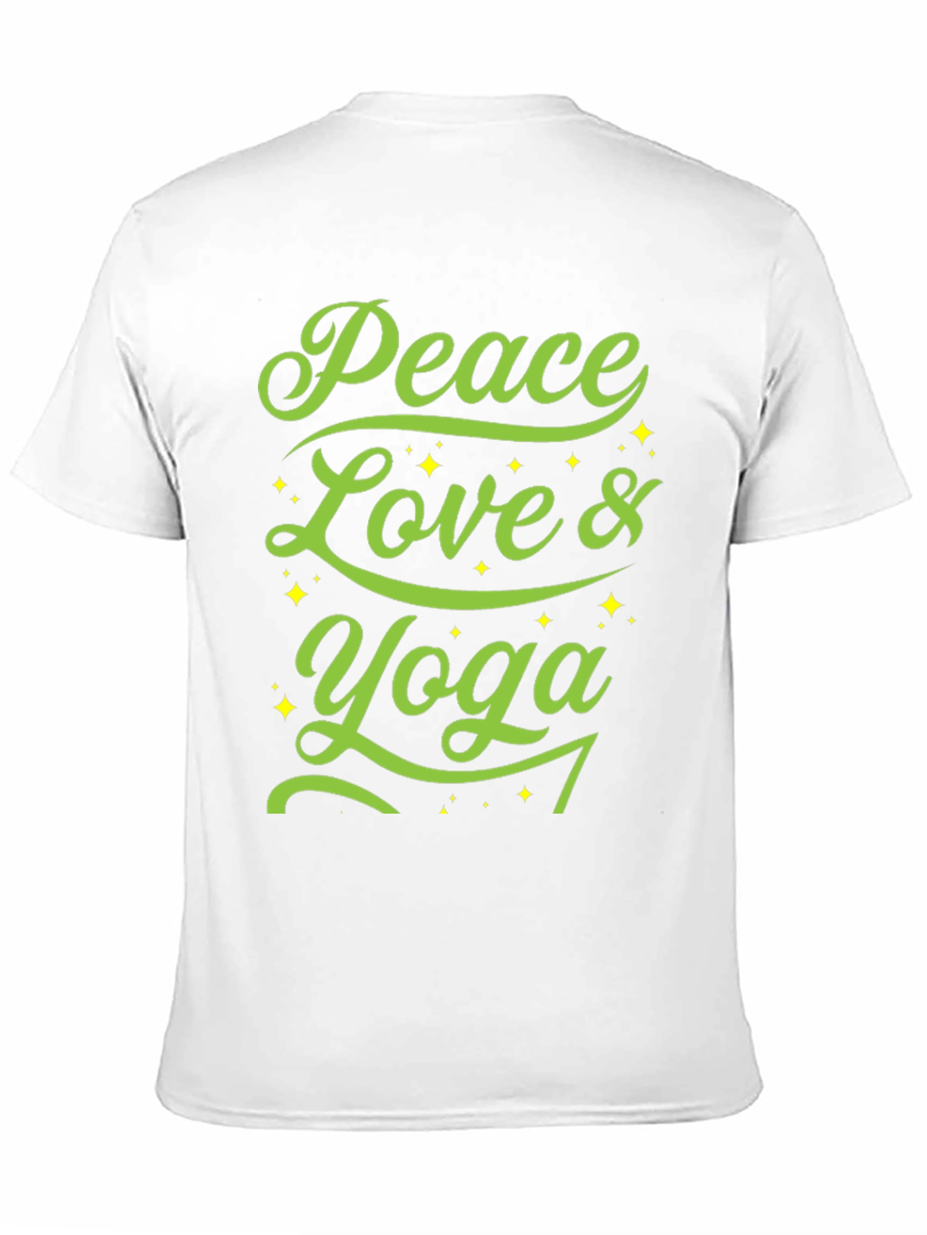 Peace Love Yoga Graphic T-Shirt - Black