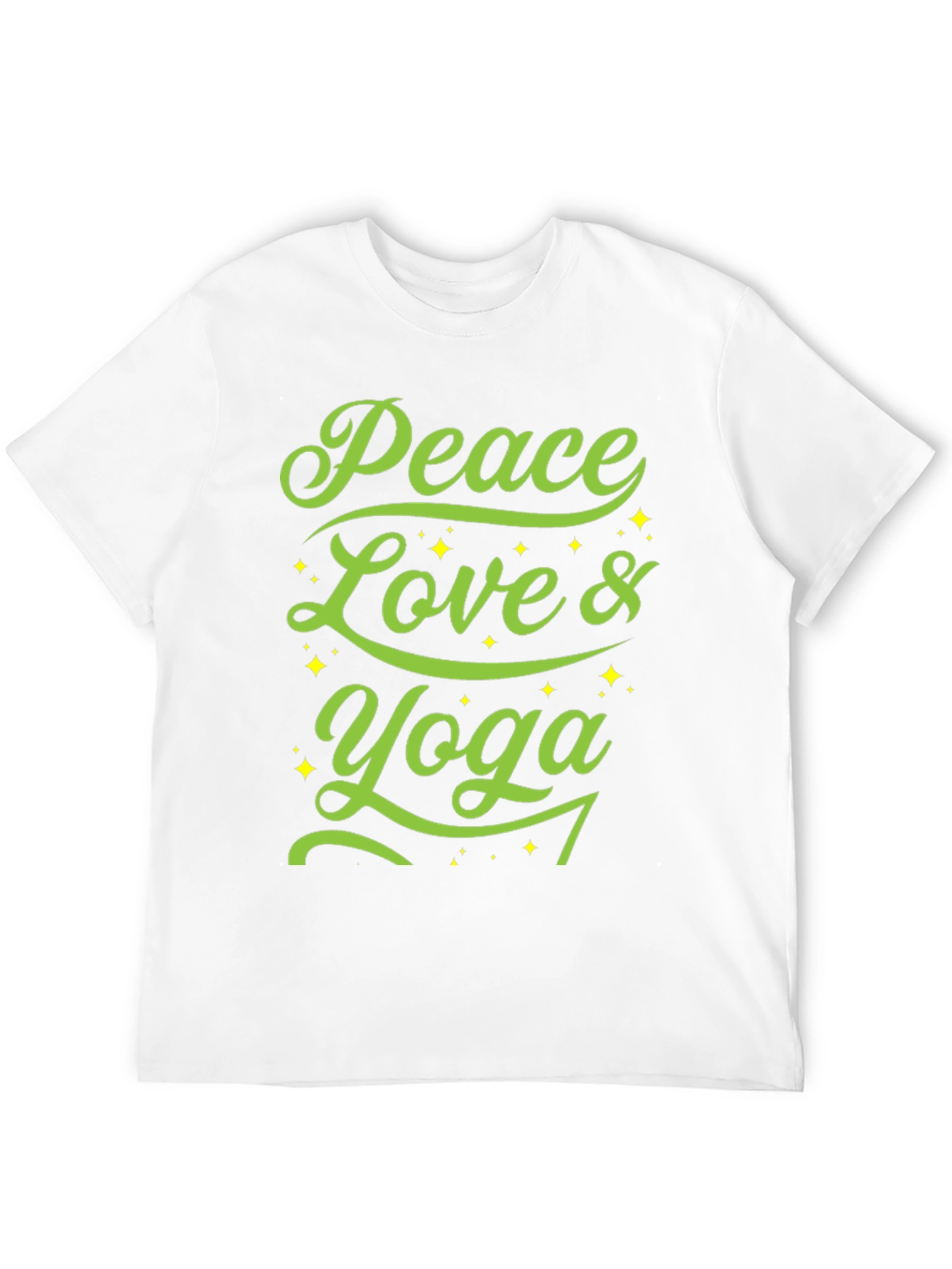 Peace Love Yoga Graphic T-Shirt - Black