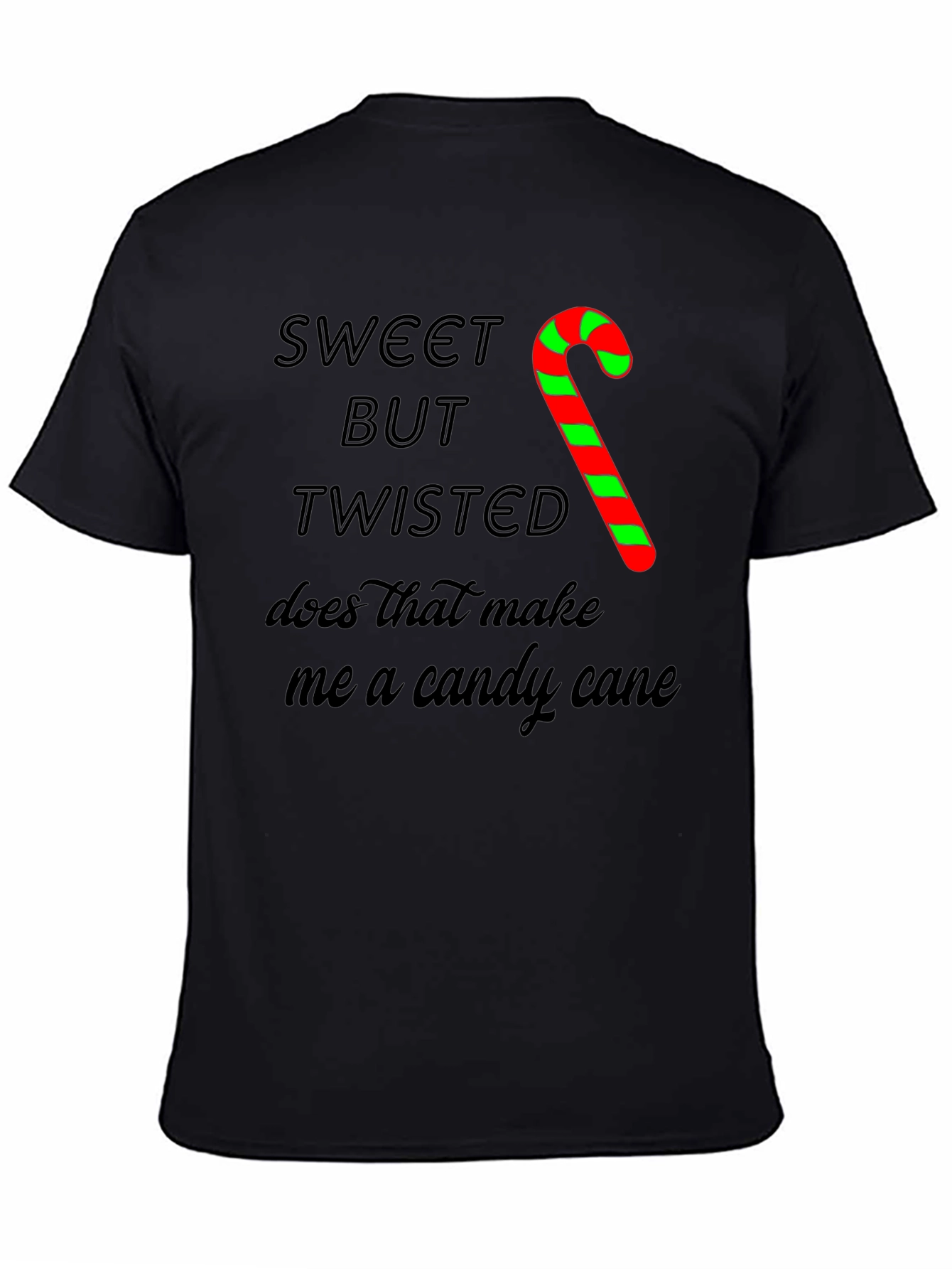 Sweet But Twisted Candy Cane Graphic T-Shirt