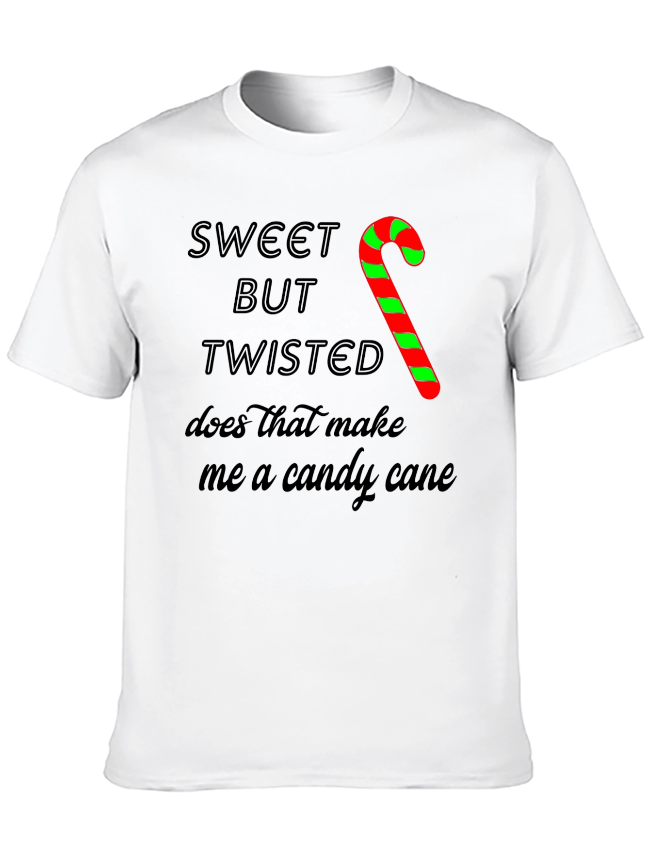 Sweet But Twisted Candy Cane Graphic T-Shirt
