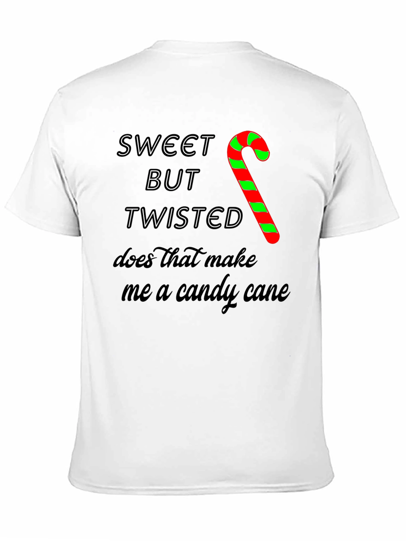 Sweet But Twisted Candy Cane Graphic T-Shirt