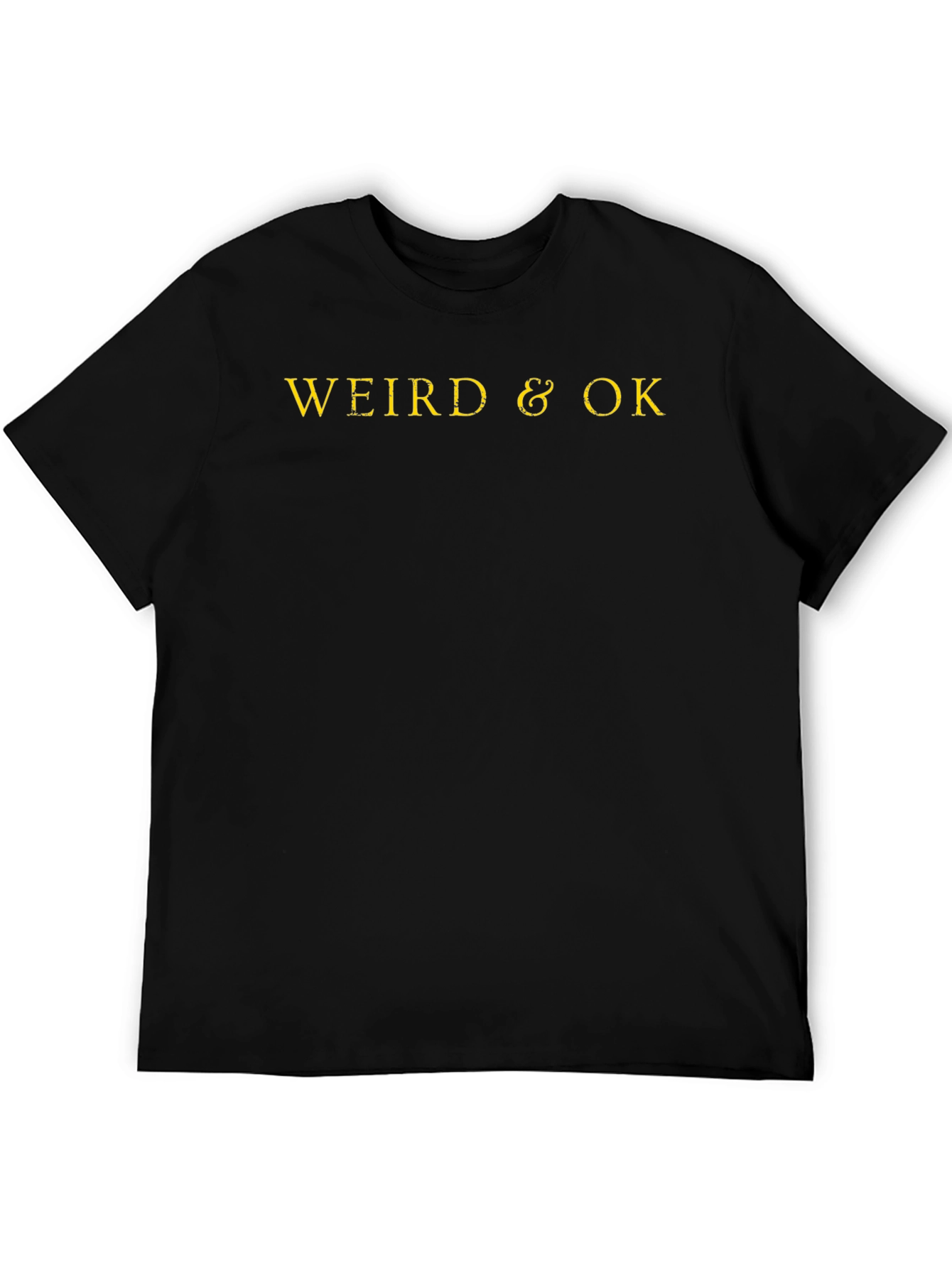 Weird & OK Black Graphic T-Shirt