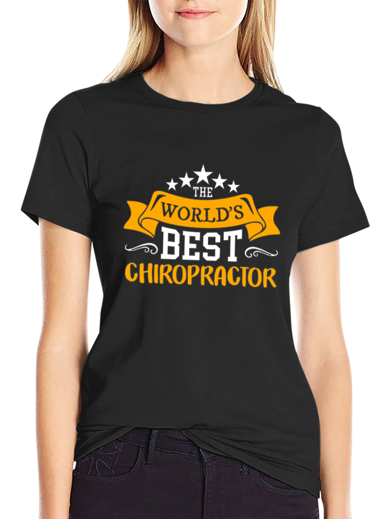 Worlds Best Chiropractor Black T-Shirt