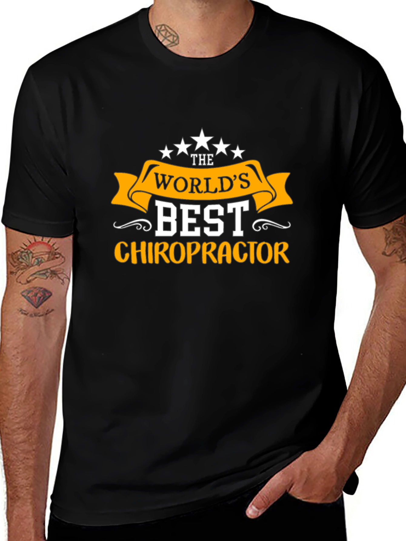 Worlds Best Chiropractor Black T-Shirt