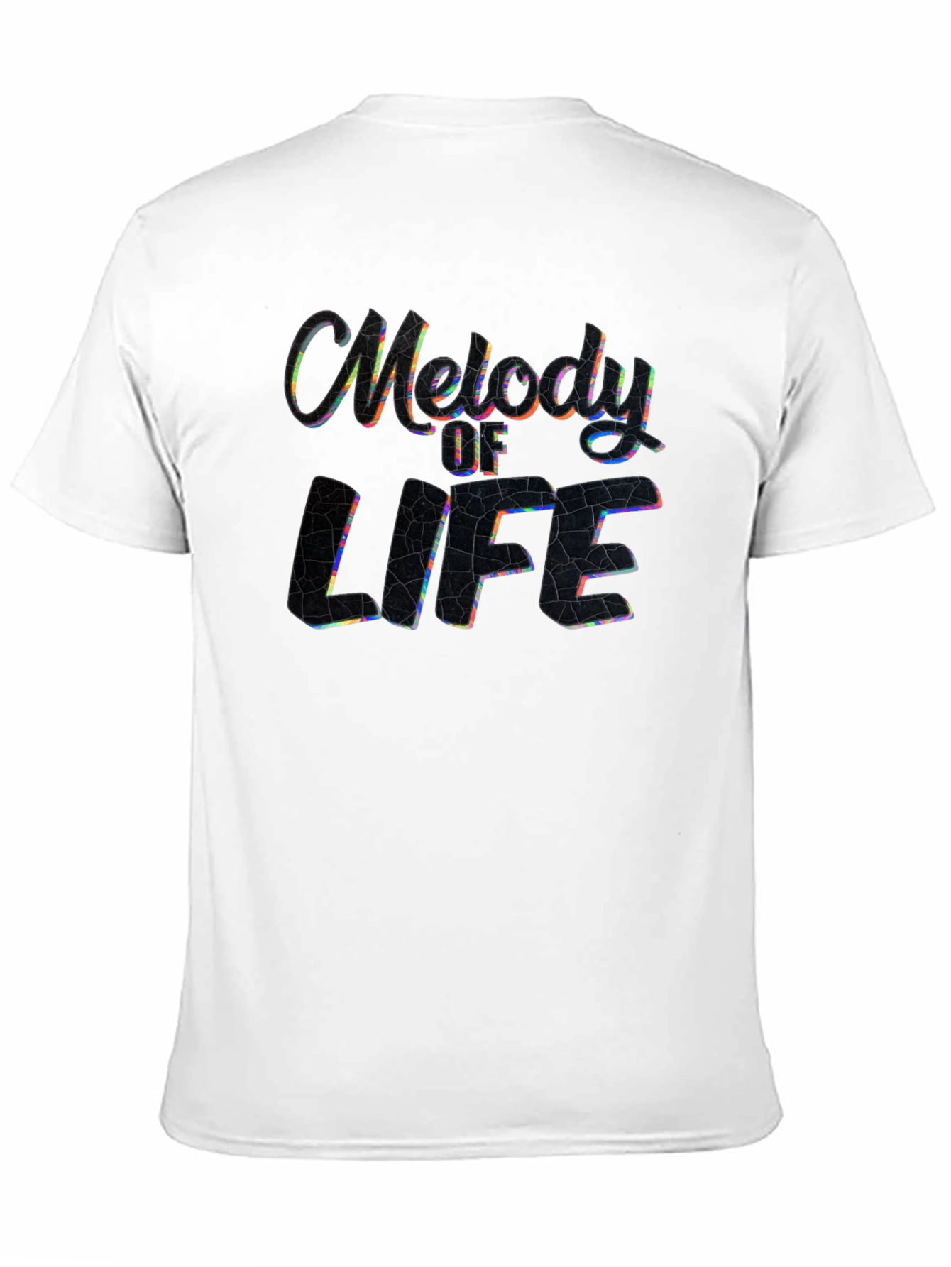 Melody of Life Graphic Print Black T-Shirt