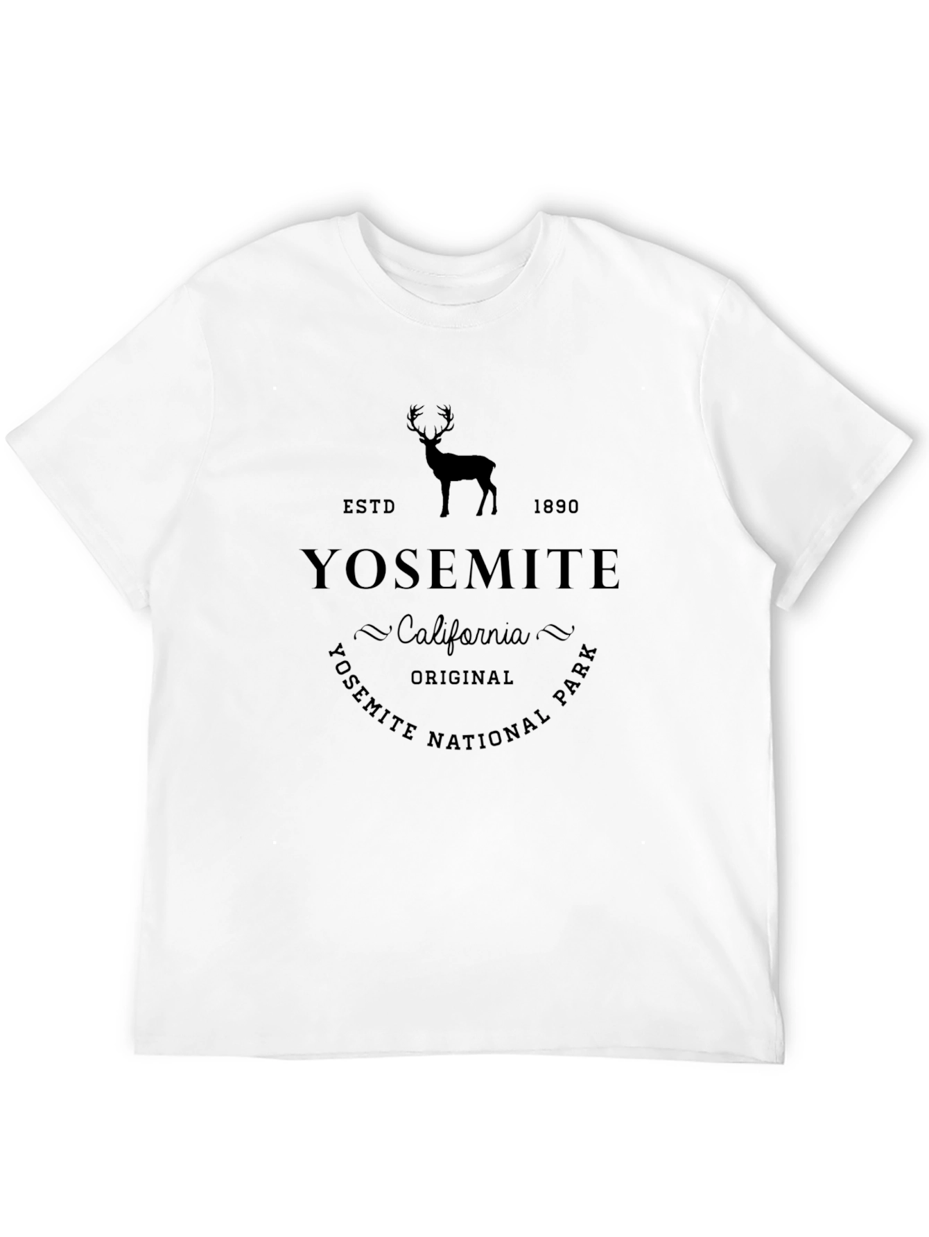 Yosemite National Park T-Shirt - Retro Deer Design