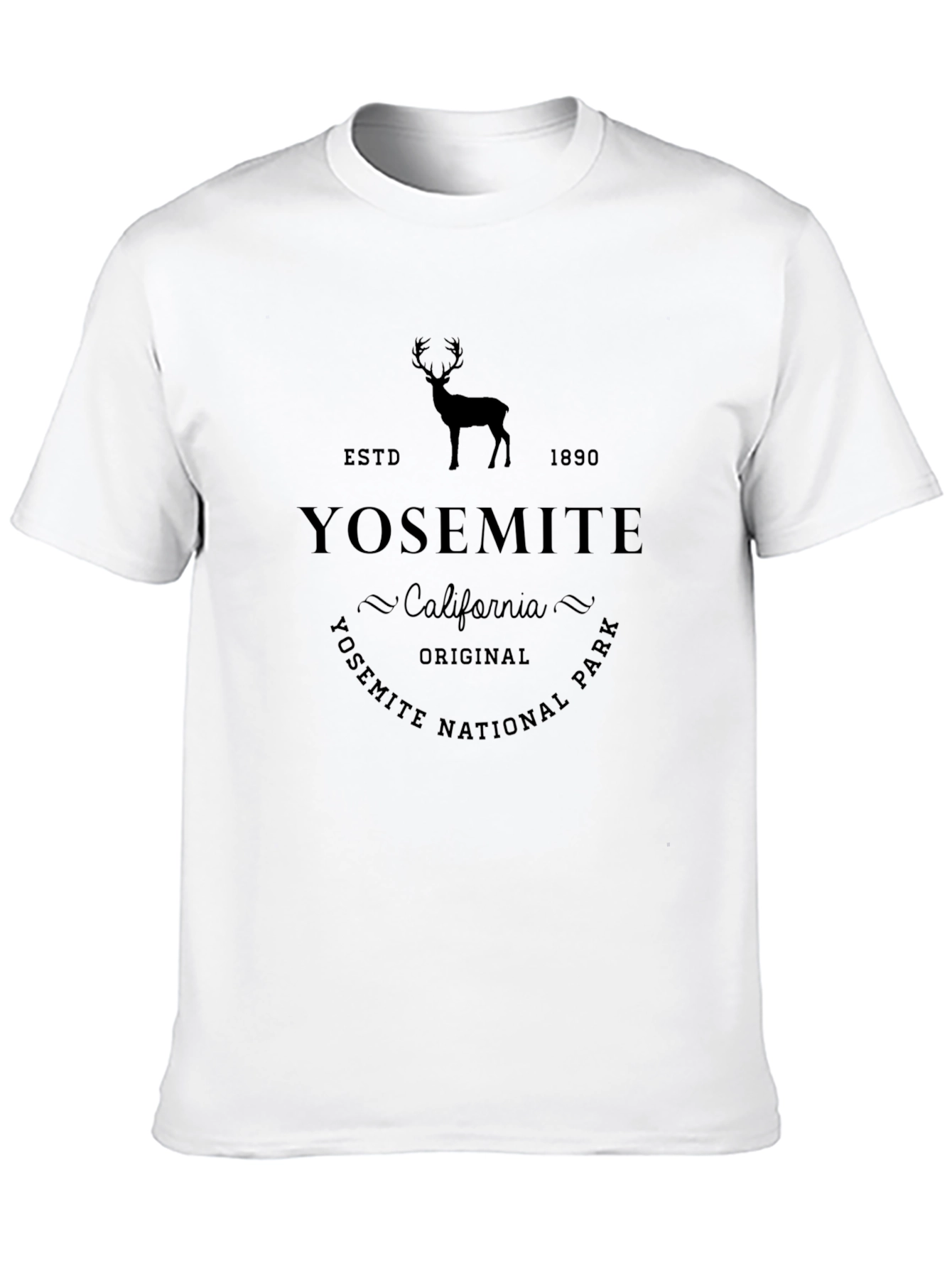Yosemite National Park T-Shirt - Retro Deer Design