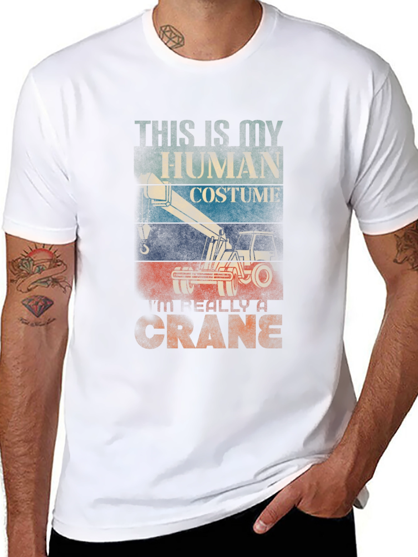 This is My Human Costume Crane T-Shirt