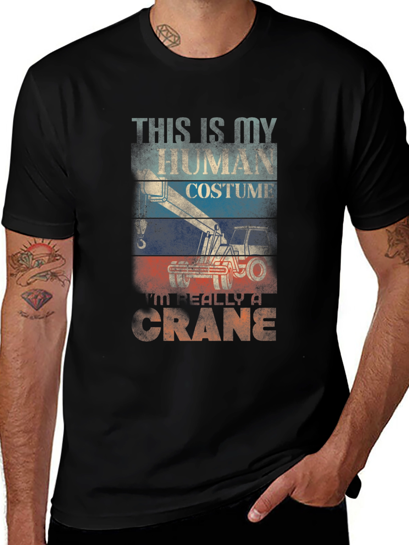 This is My Human Costume Crane T-Shirt