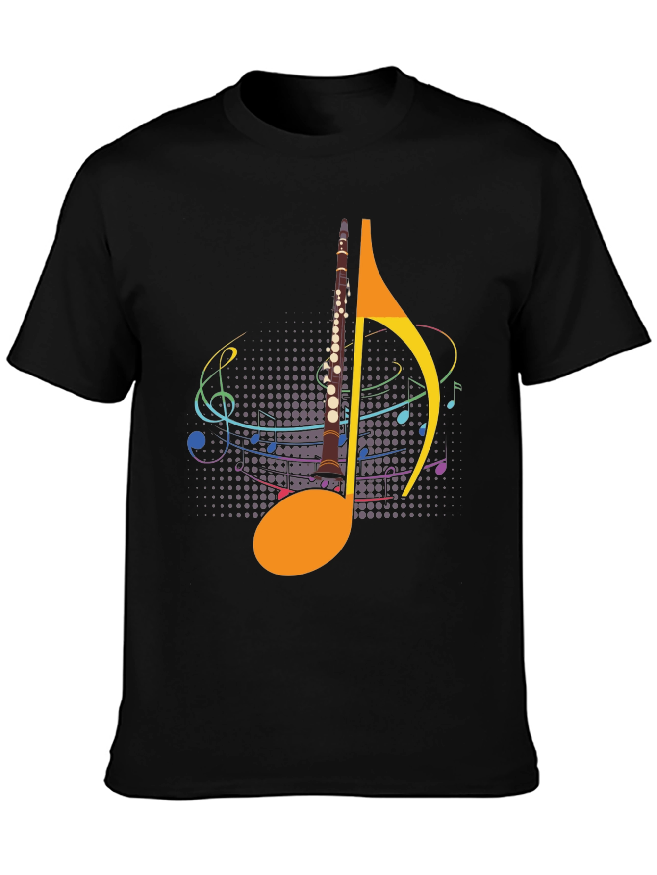 Musical Note Clarinet Graphic Tee