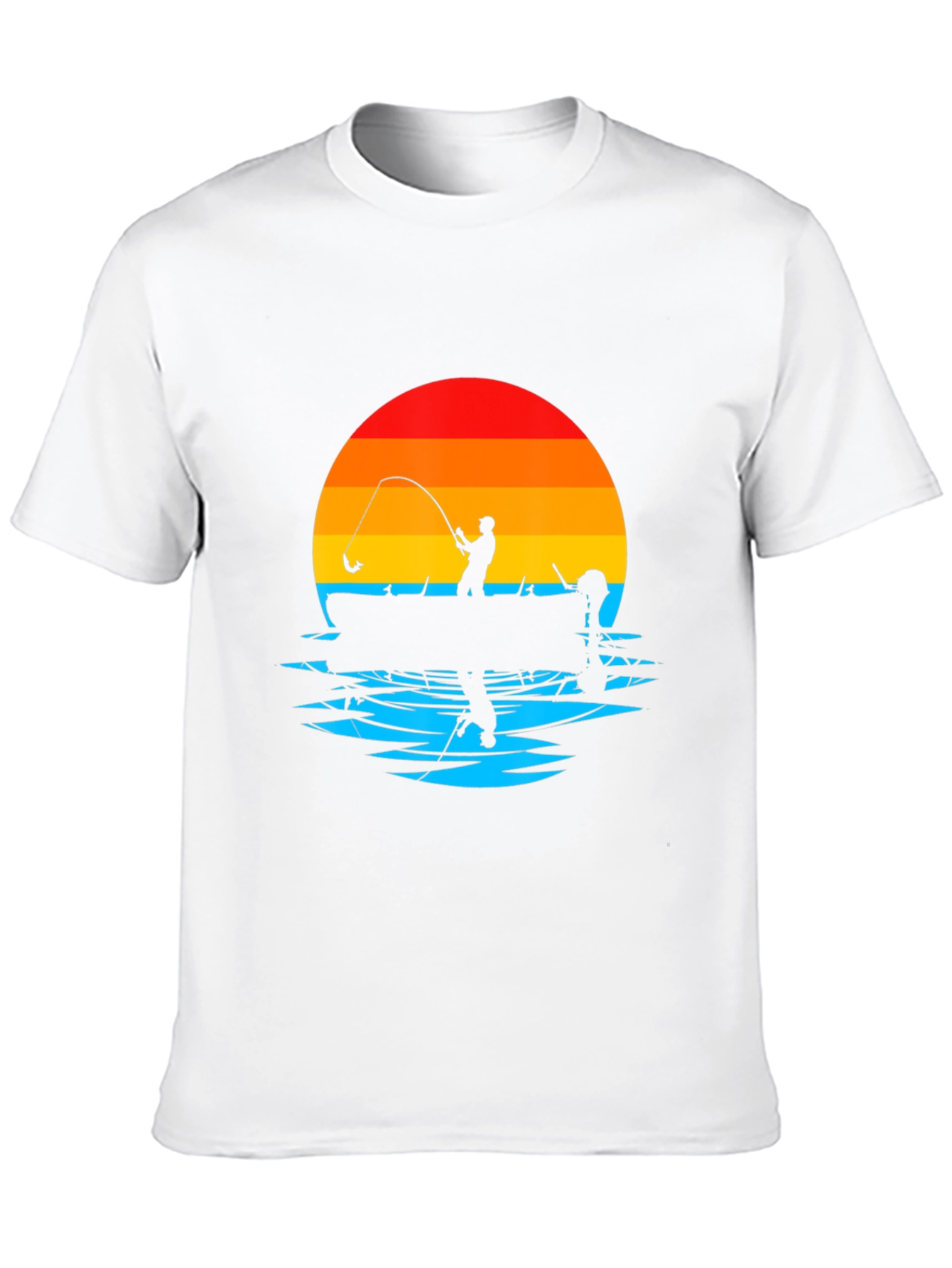 Fisherman Sunset Graphic Tee - Black