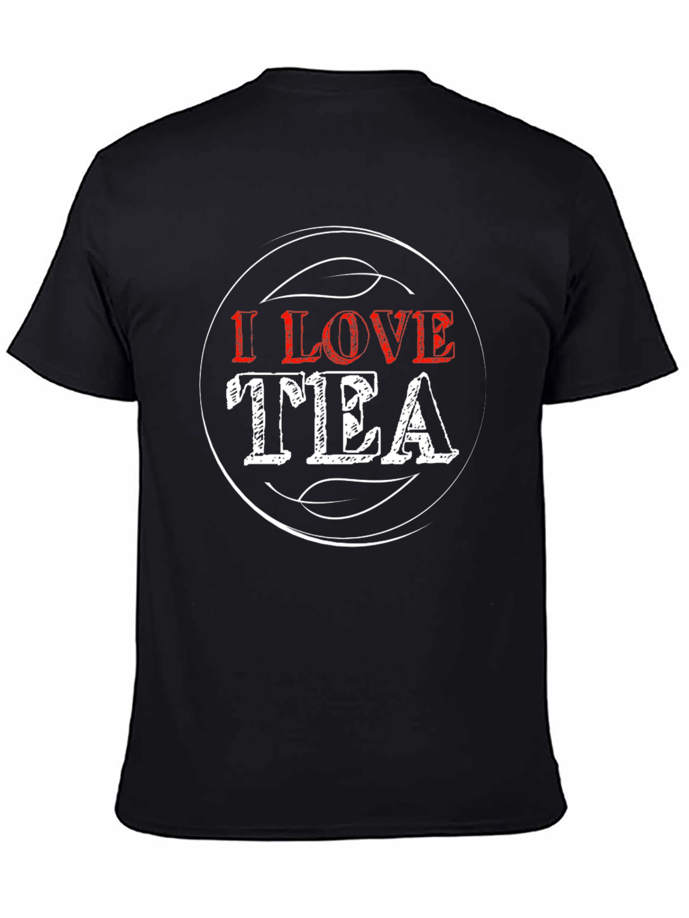 I Love Tea Graphic Tee - Black Cotton T-Shirt