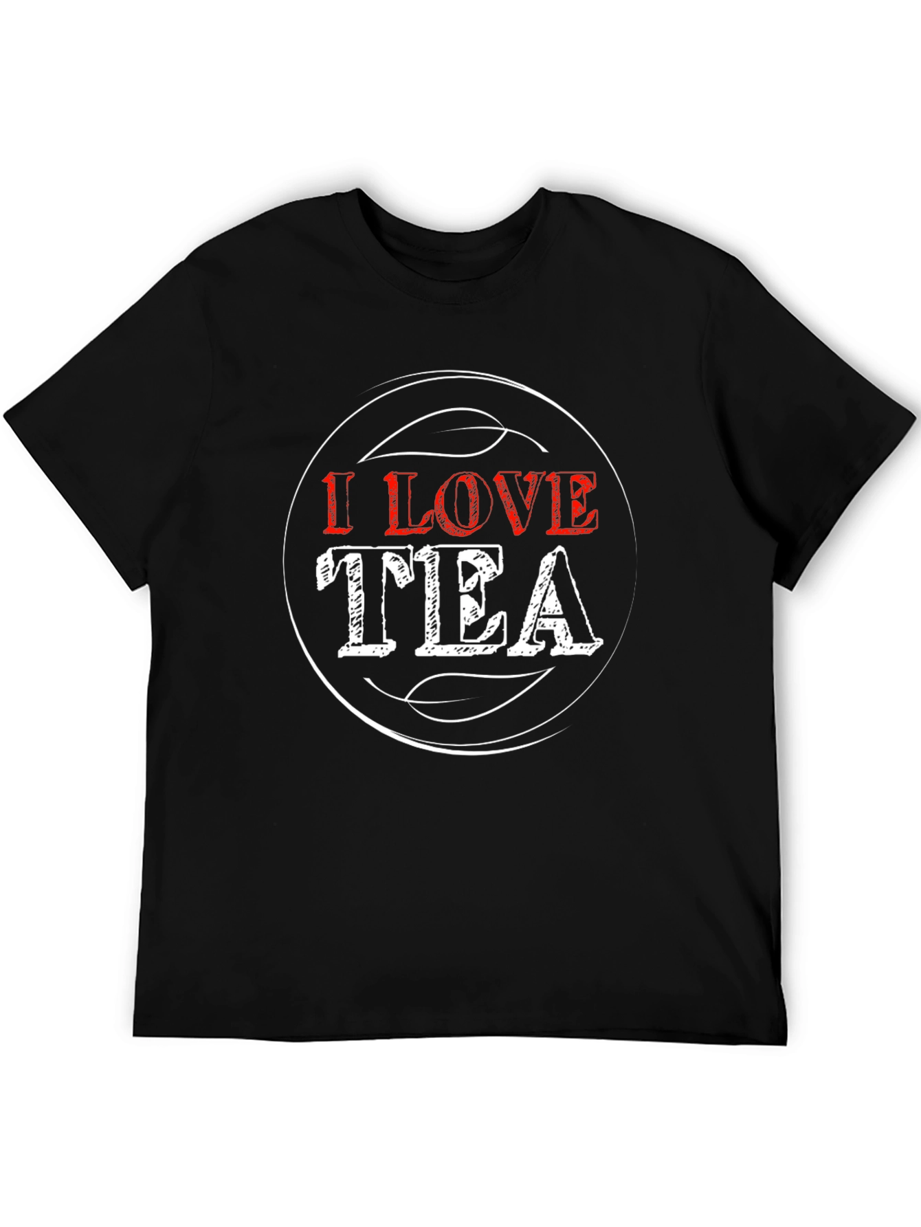 I Love Tea Graphic Tee - Black Cotton T-Shirt