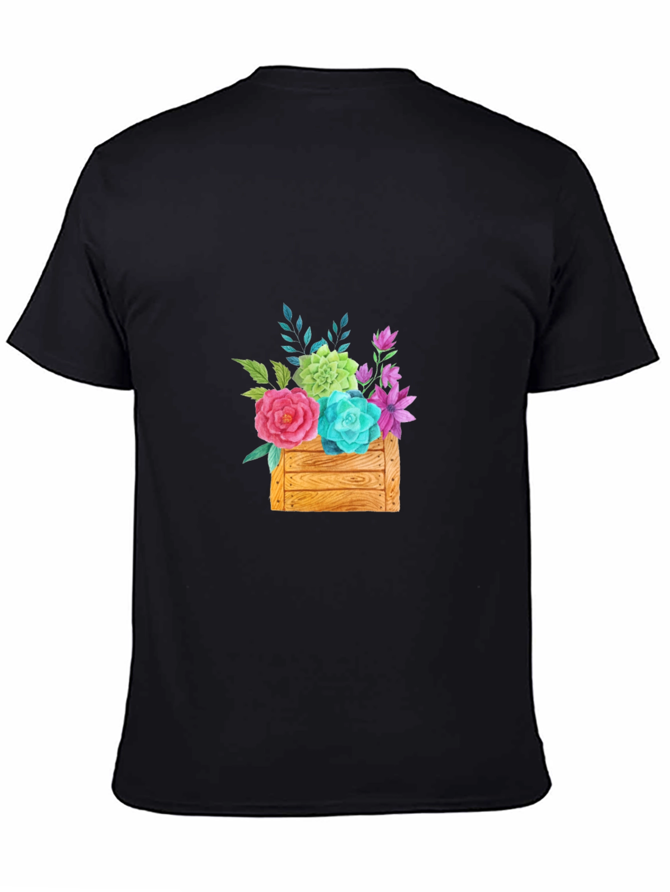 Floral Crate Graphic Tee - Casual Style