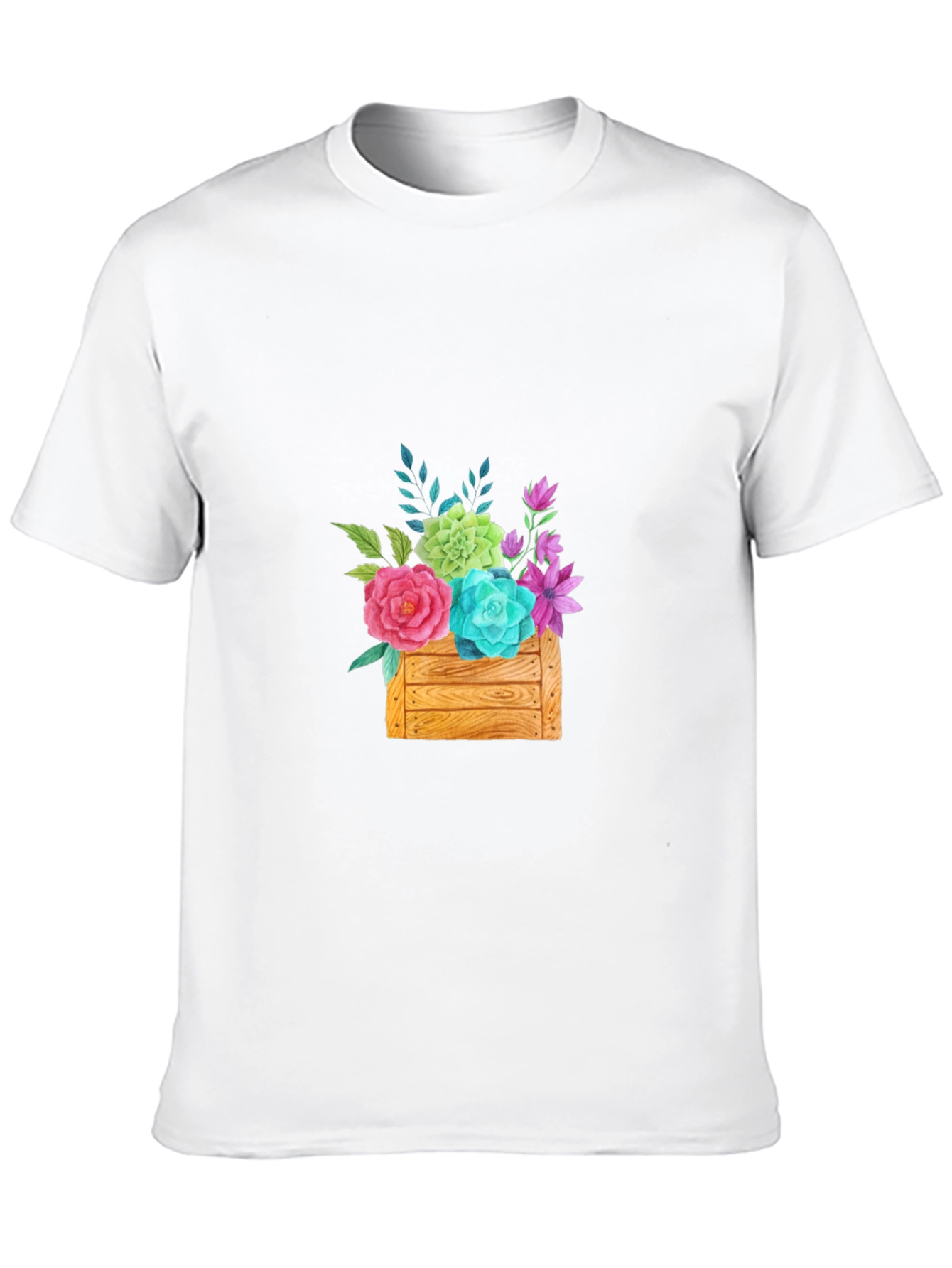 Floral Crate Graphic Tee - Casual Style
