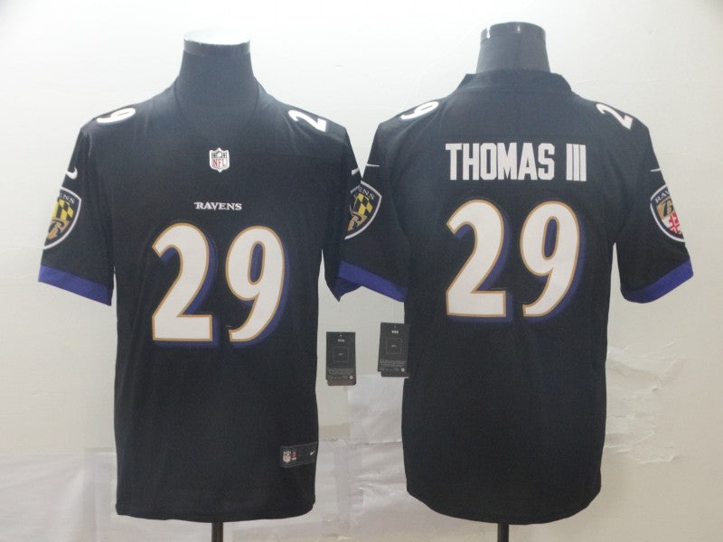 Men's Baltimore Ravens Earl Thomas III #29 Black Game Jerseys