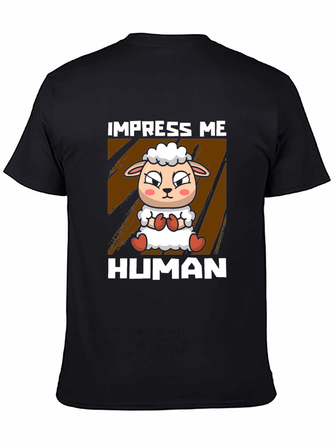 Impress Me Human Sheep Graphic T-Shirt