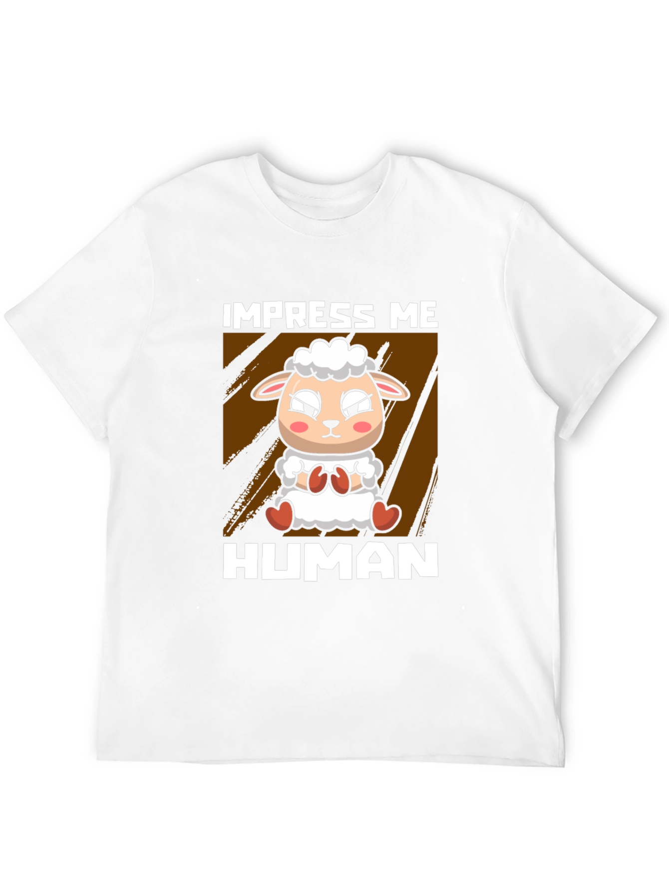 Impress Me Human Sheep Graphic T-Shirt