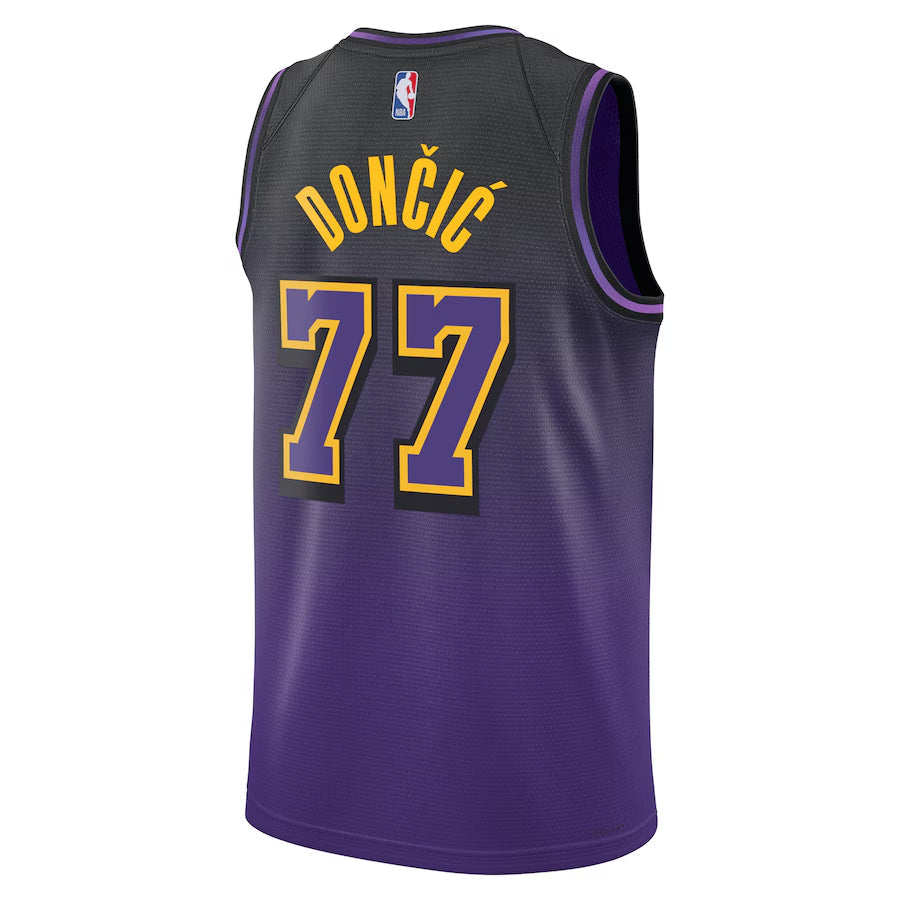 Los Angeles Lakers Nike City Edition Swingman Jersey 2024 - Purple - Luka Don��i��