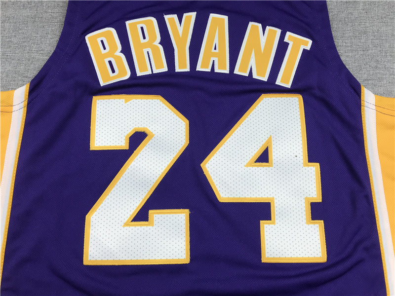 Men's Los Angeles Lakers Kobe Bryant Purple Hardwood Classics Authentic Jerseys
