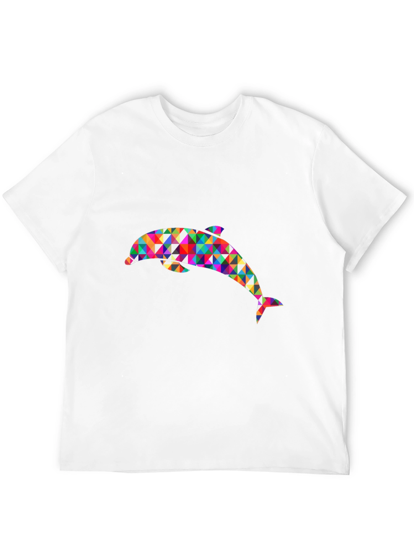 Geometric Dolphin T-Shirt - Black