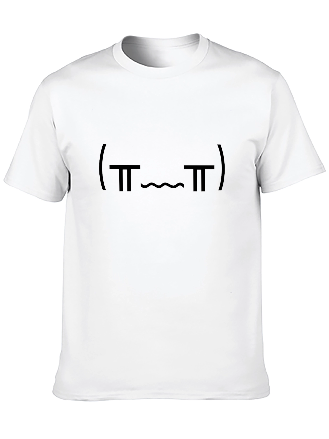 Quirky Black T-Shirt - (π__π) Emoticon Design