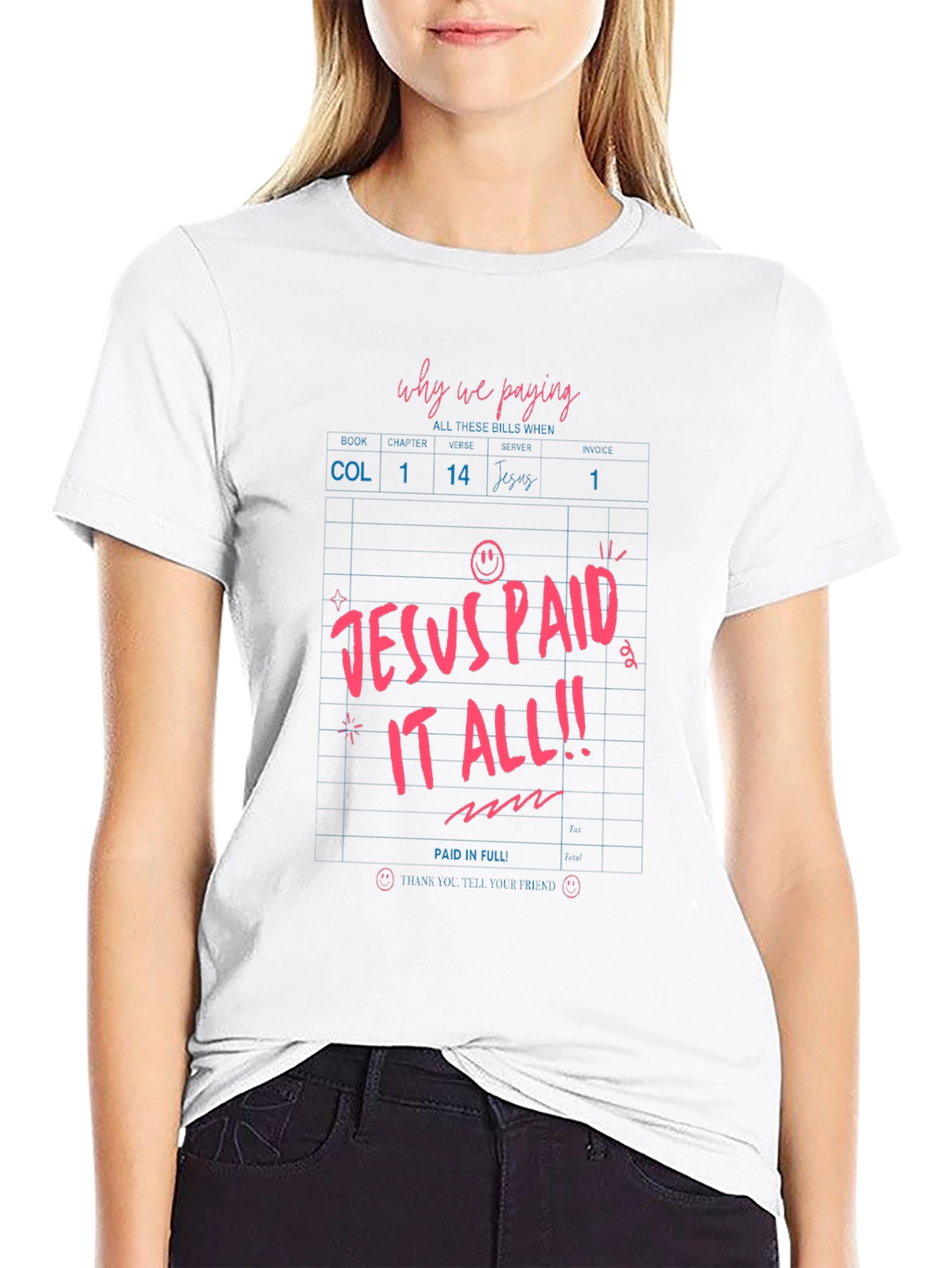 Jesus Paid It All Black T-Shirt