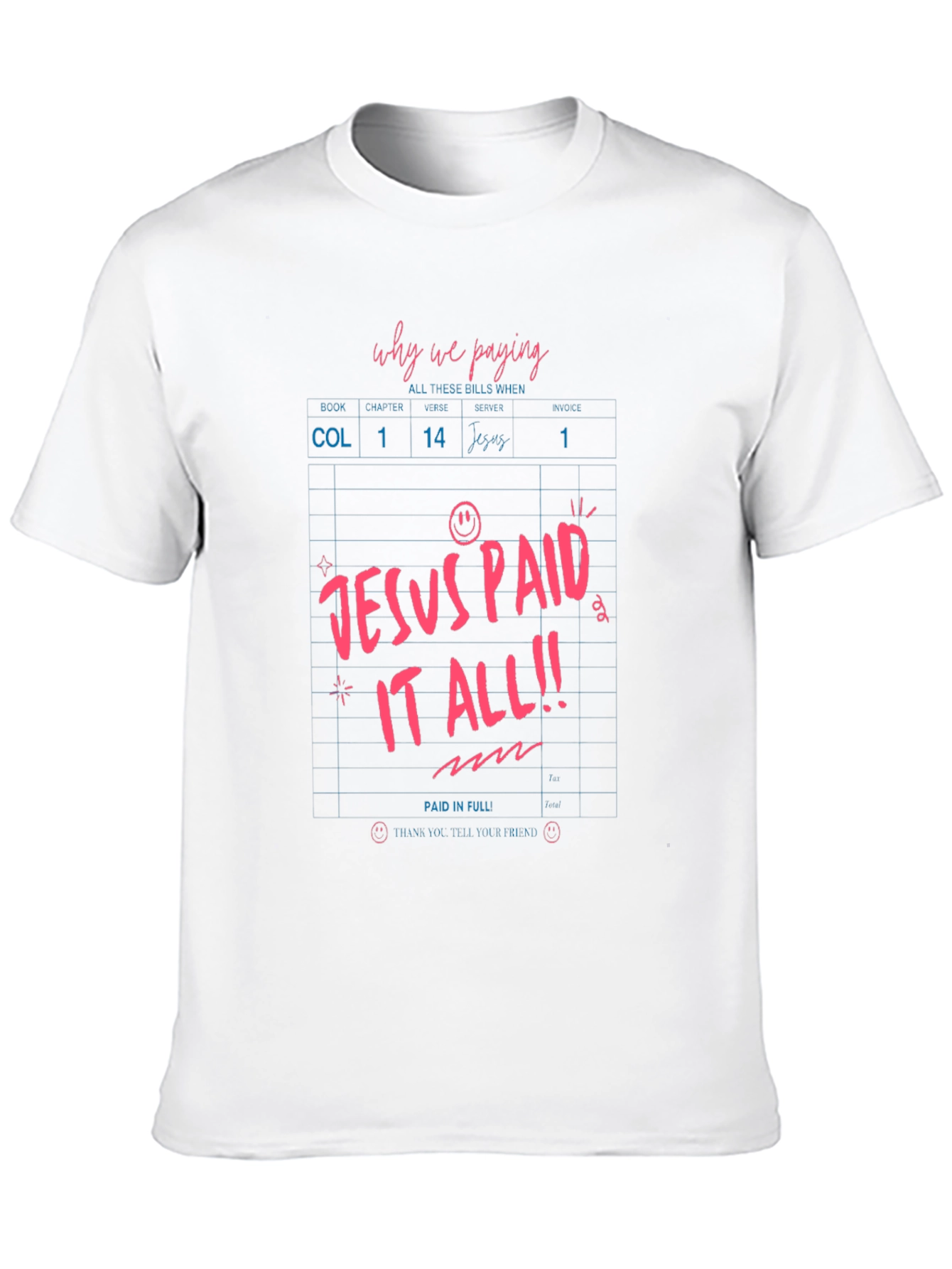 Jesus Paid It All Black T-Shirt