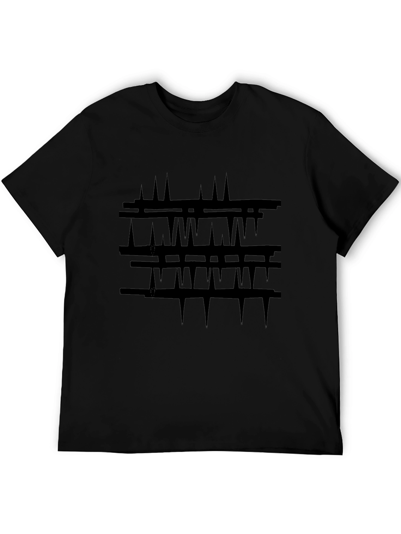 Abstract Black Graphic Tee - Modern Art Shirt
