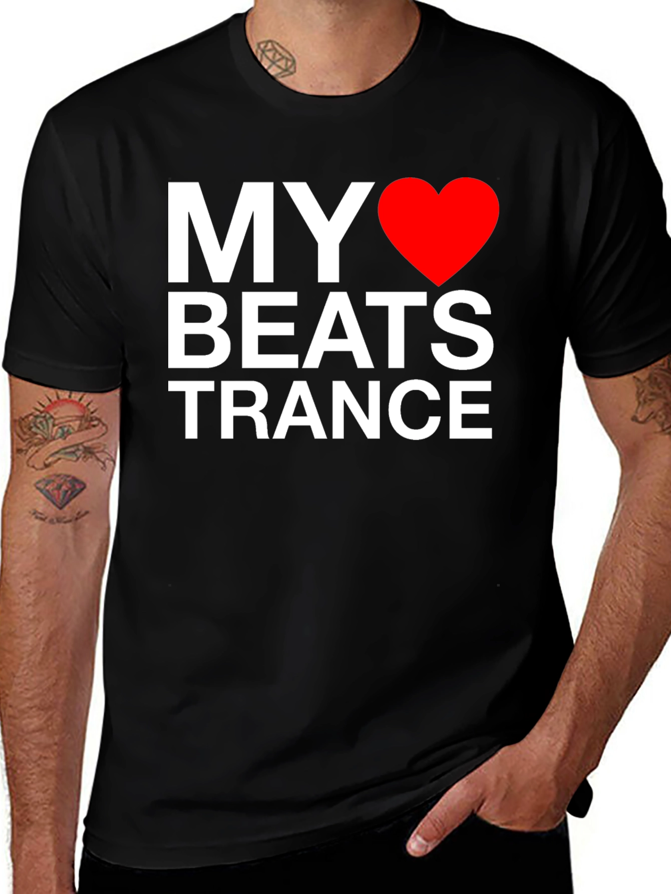 My Heart Beats Trance T-Shirt - Black