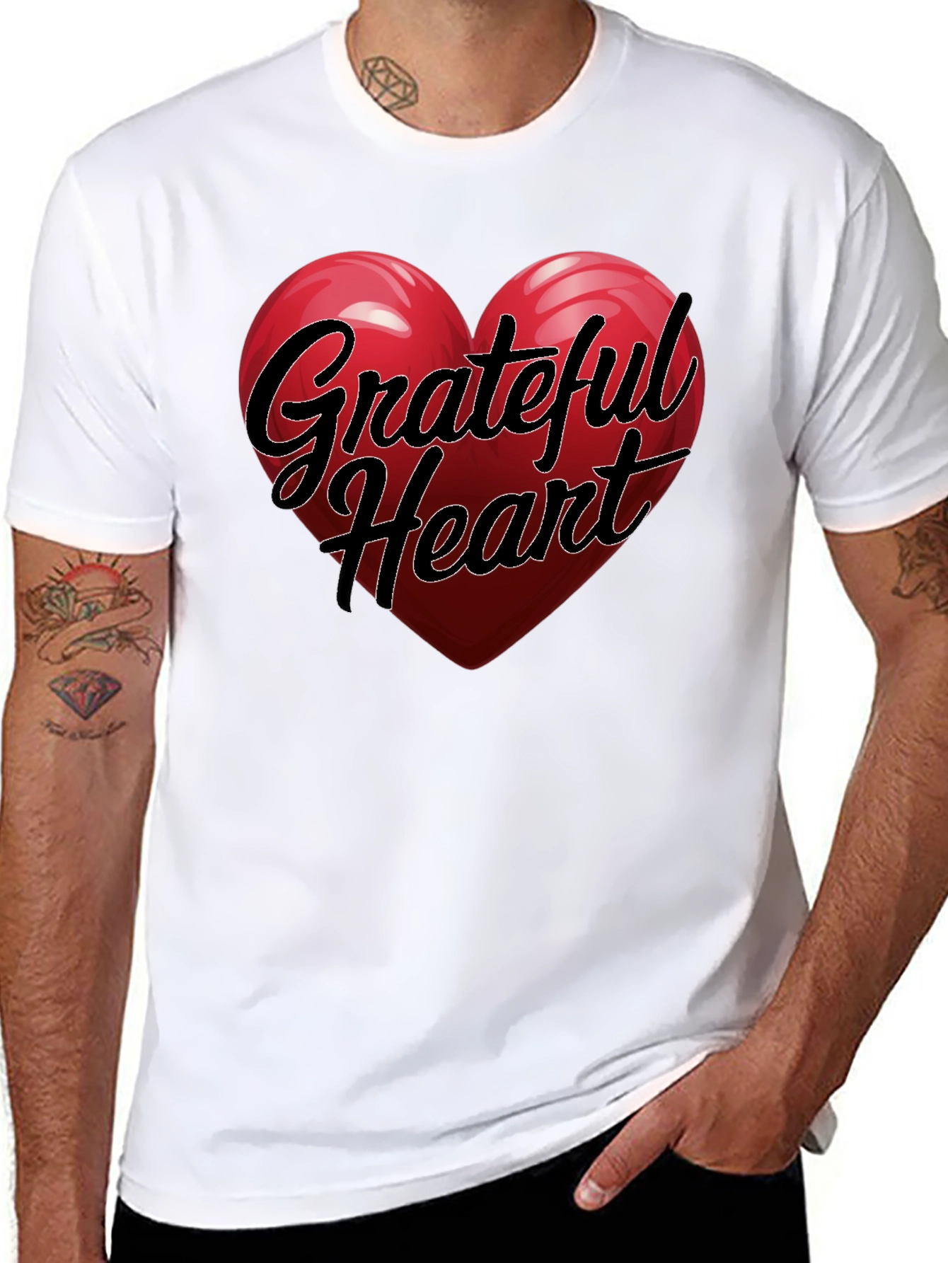 Grateful Heart T-Shirt Black