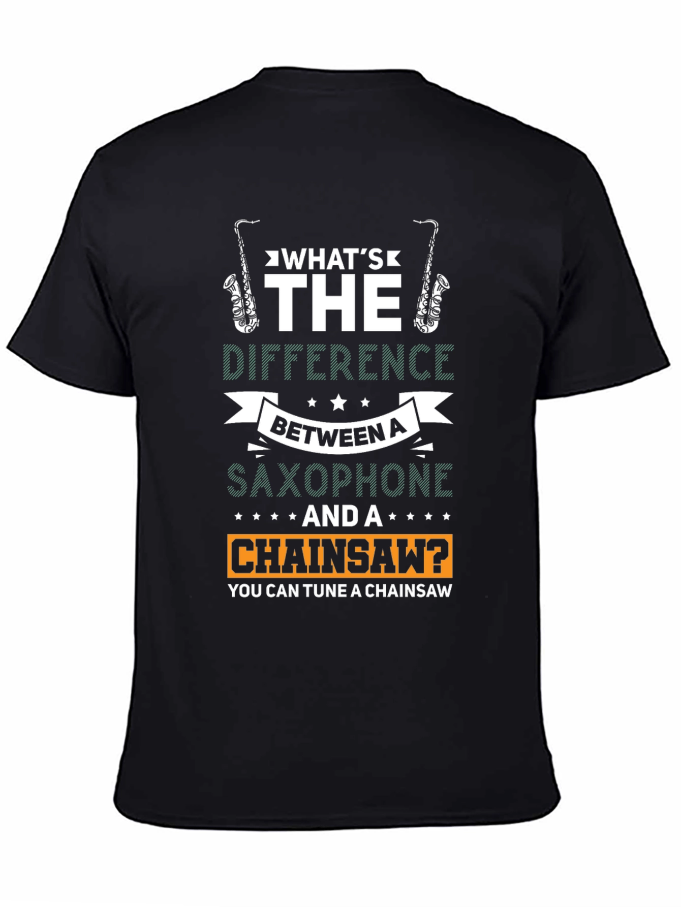 Funny Saxophone & Chainsaw T-Shirt