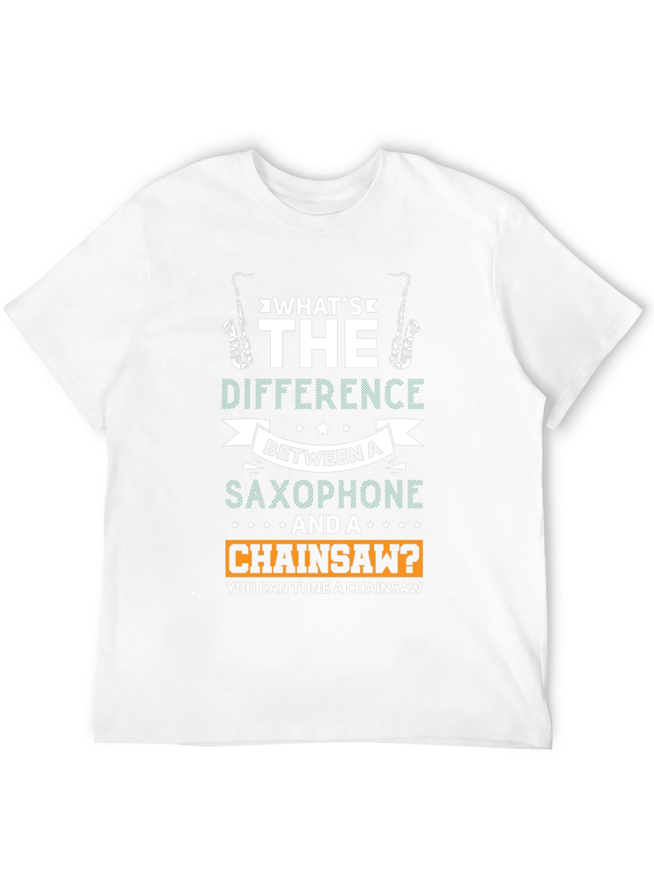 Funny Saxophone & Chainsaw T-Shirt