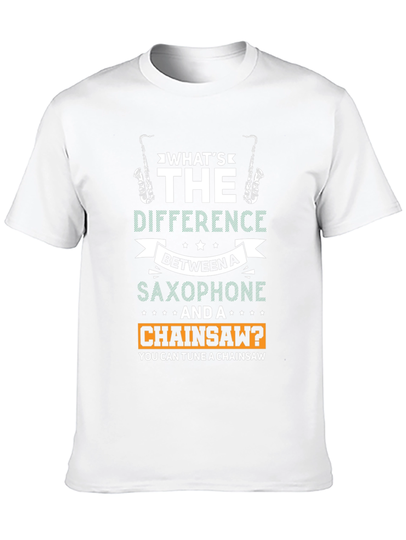 Funny Saxophone & Chainsaw T-Shirt