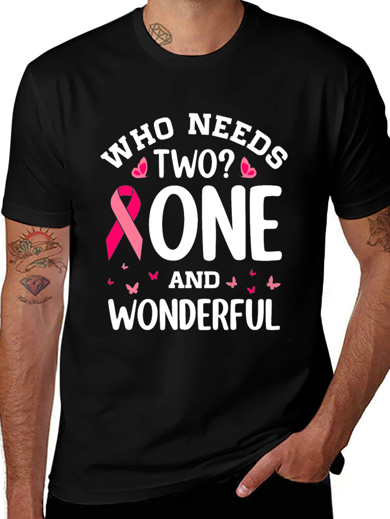 One and Wonderful Breast Cancer Awareness T-Shirt