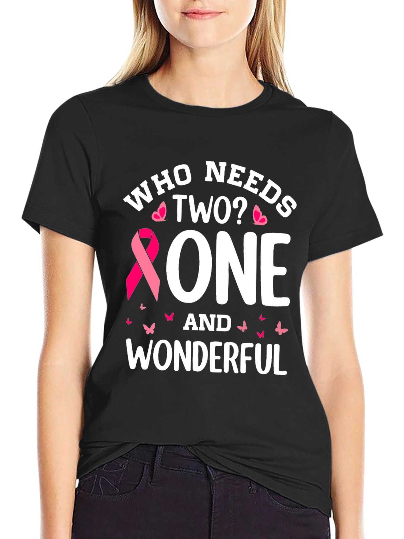 One and Wonderful Breast Cancer Awareness T-Shirt