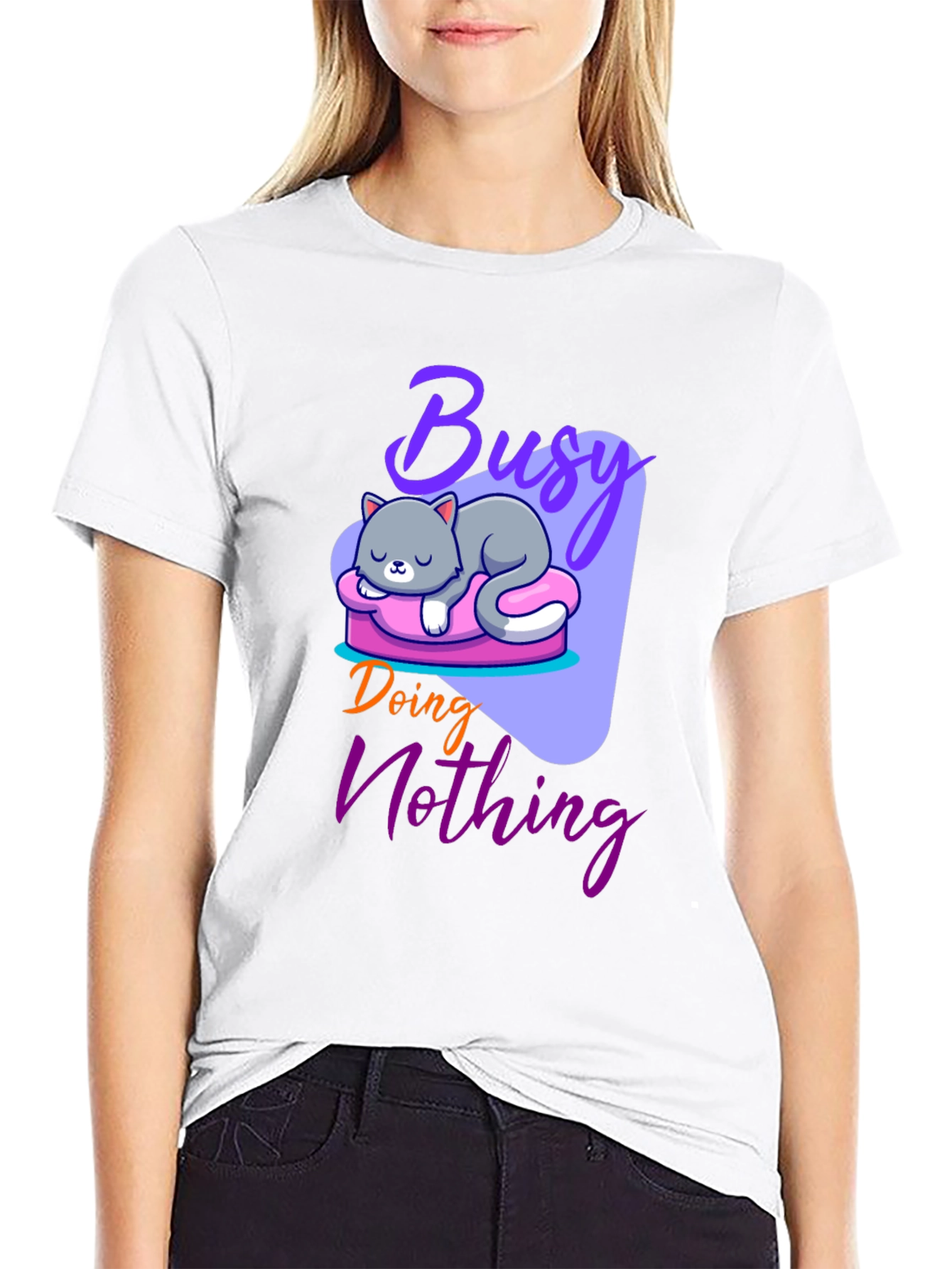 Busy Doing Nothing Cat T-Shirt