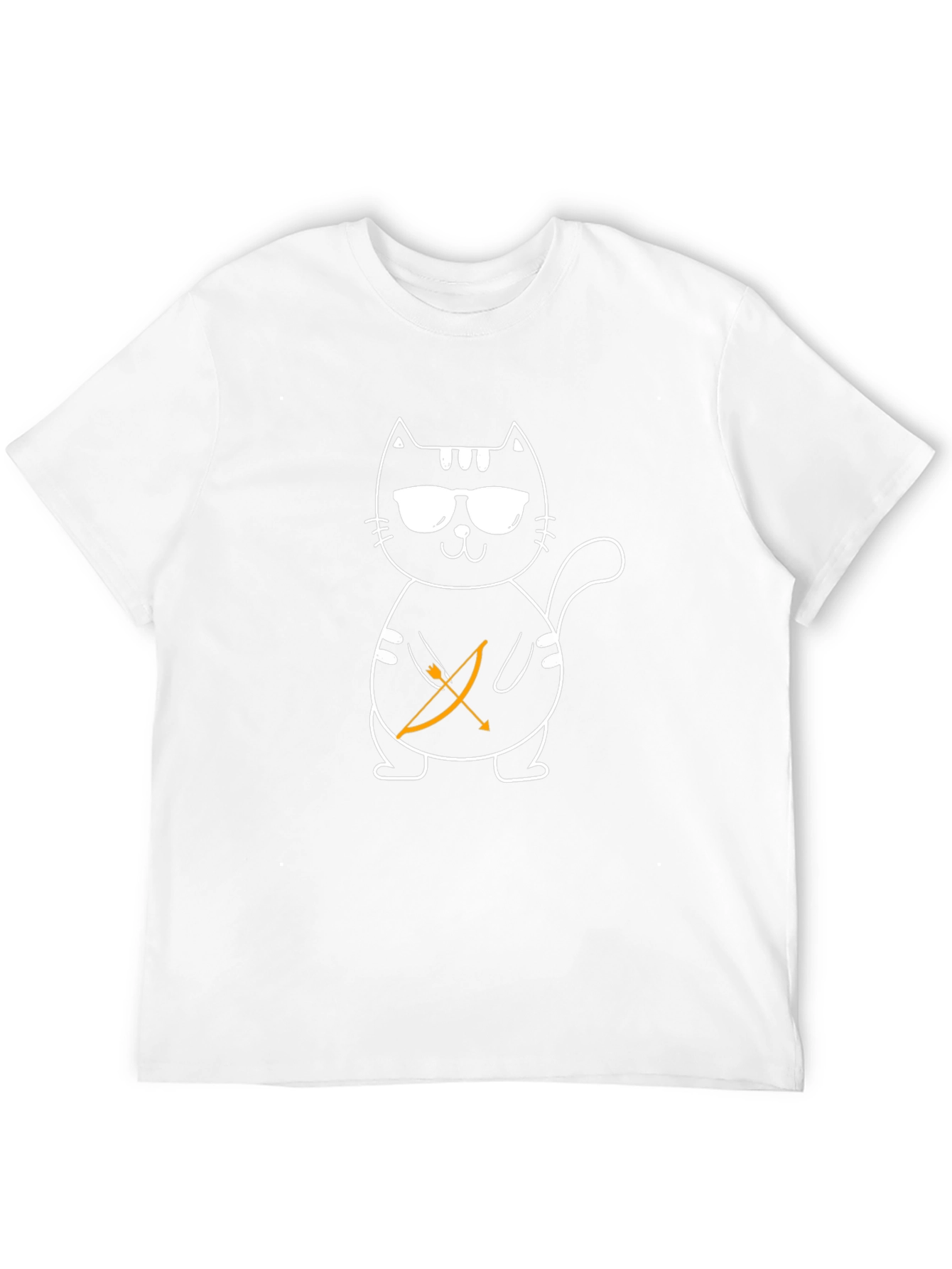 Cool Cat Archer T-Shirt - Black Cotton Tee