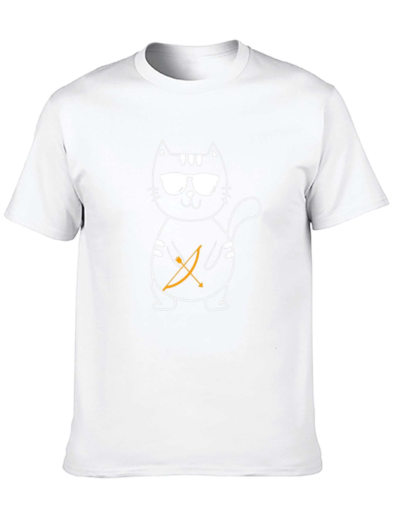 Cool Cat Archer T-Shirt - Black Cotton Tee