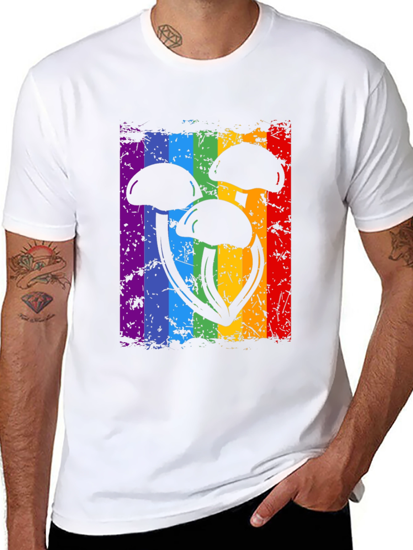 Rainbow Mushroom Graphic Tee
