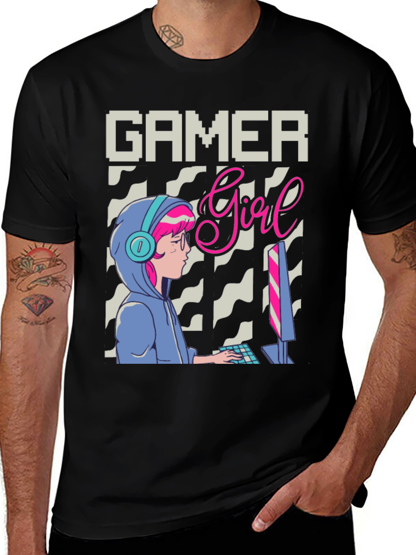 Gamer Girl Graphic Tee - Stylish Gaming Apparel