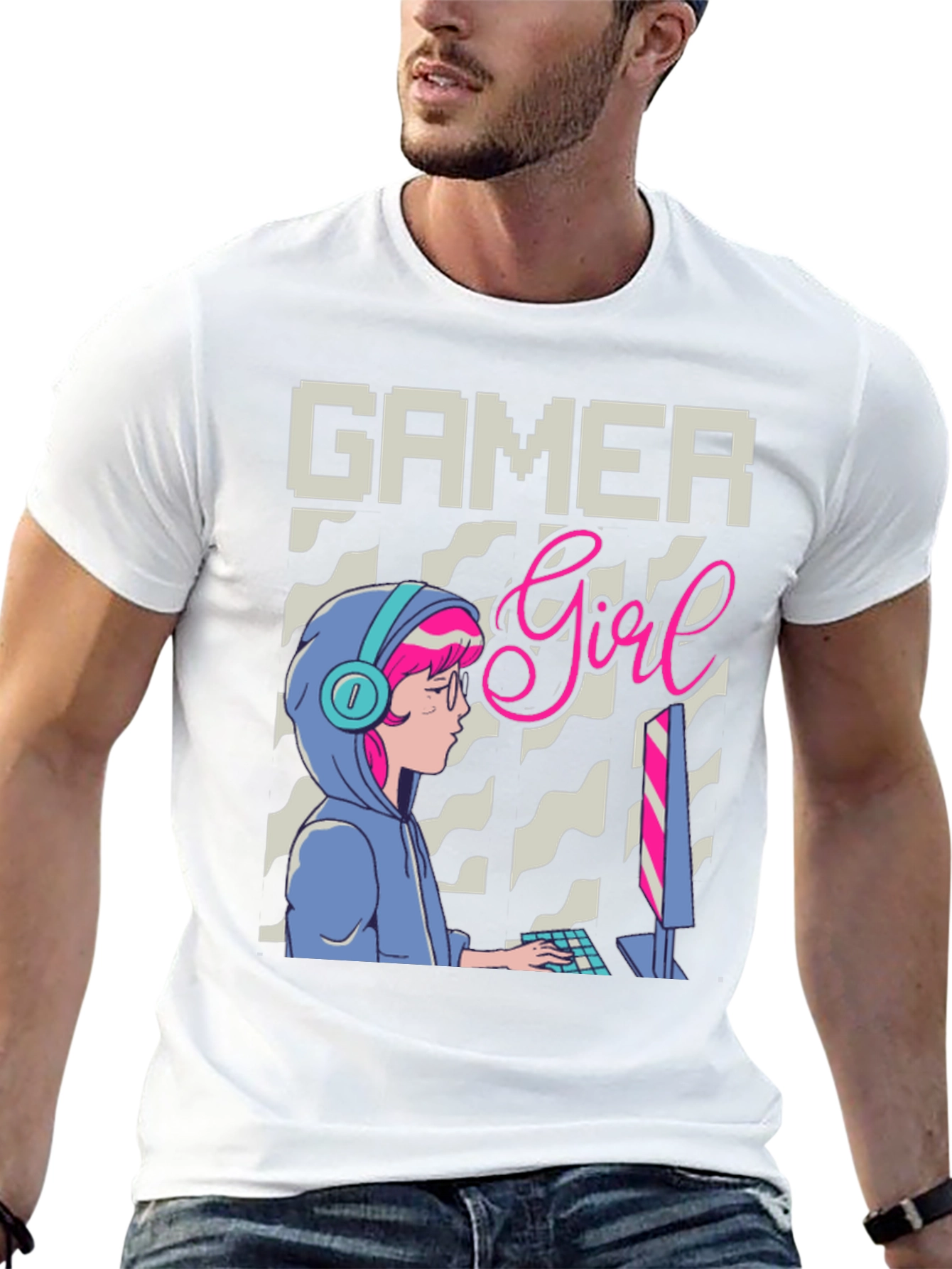 Gamer Girl Graphic Tee - Stylish Gaming Apparel