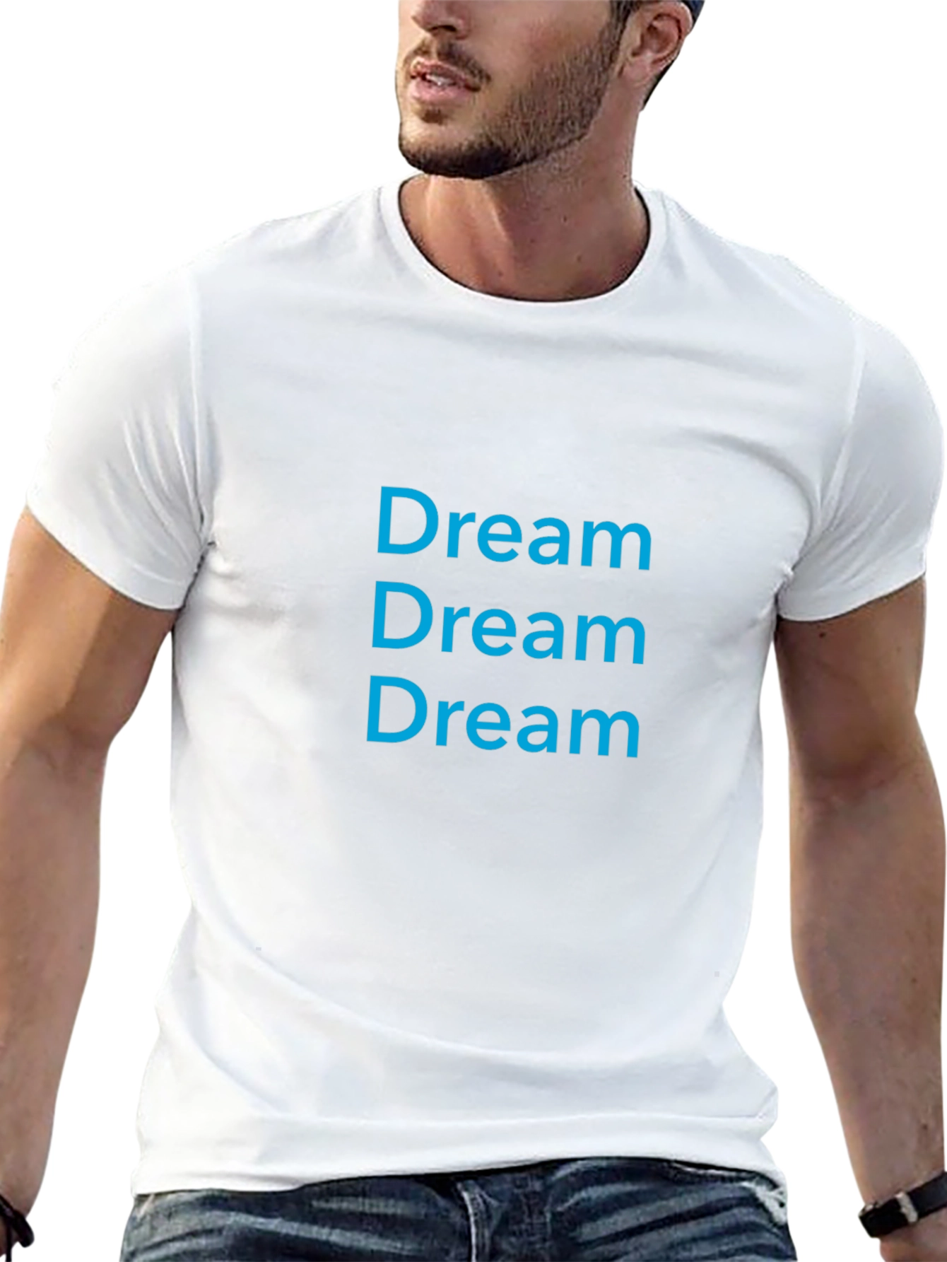 Dream Repeat Graphic Tee - Casual Cotton T-Shirt