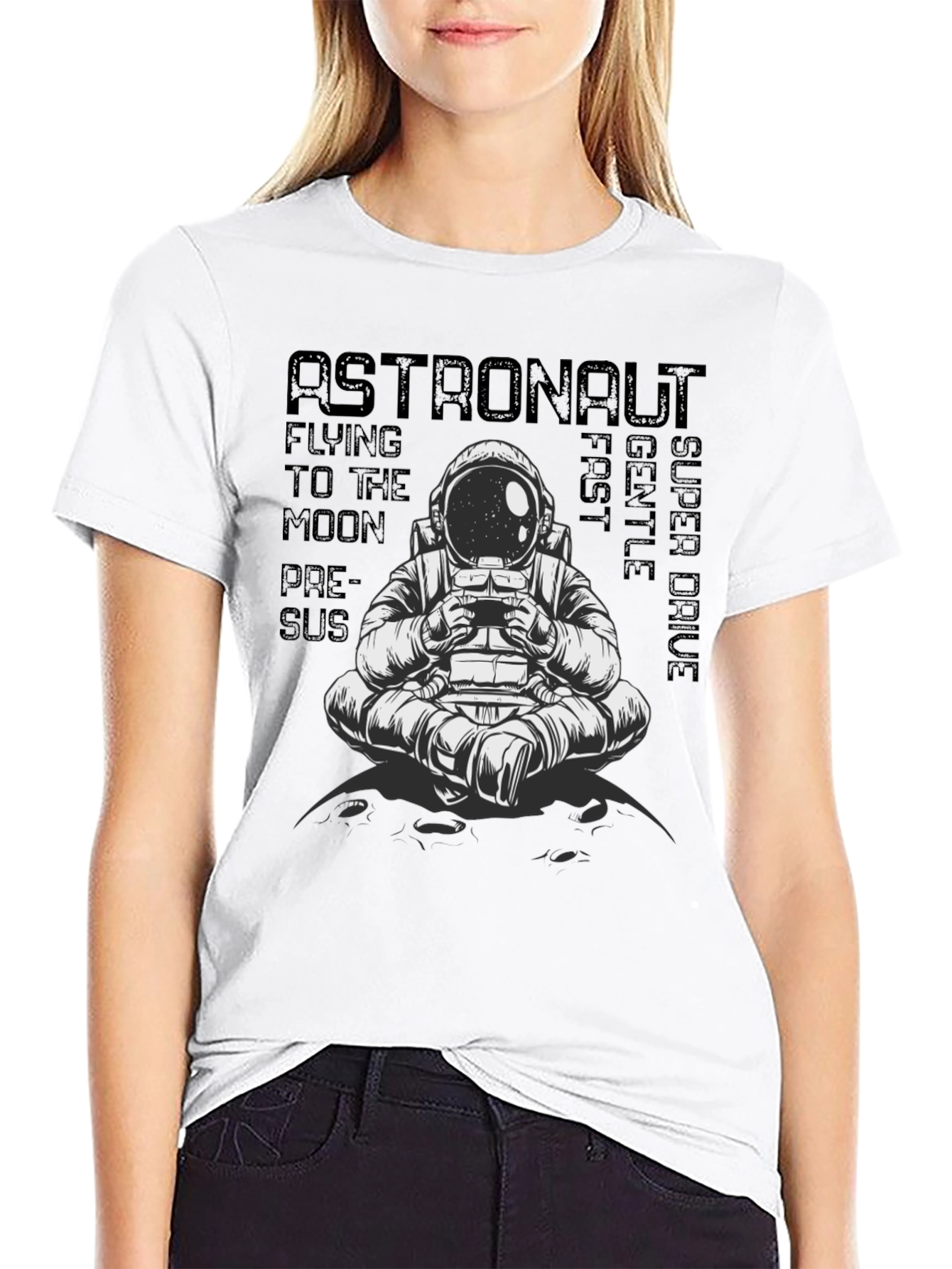 Astronaut Graphic Tee - Fly to the Moon